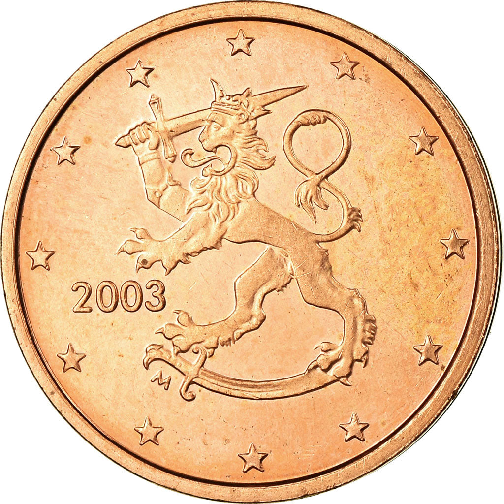 Finland, 2 Euro Cent, 2003, EF(40-45), Copper Plated Steel, KM:99
