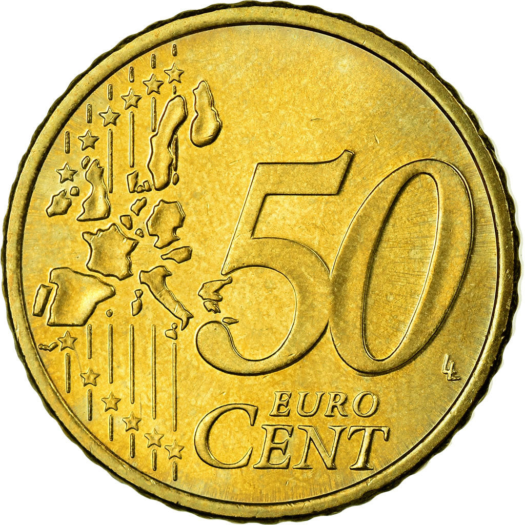 Finland, 50 Euro Cent, 2004, AU(55-58), Brass, KM:103