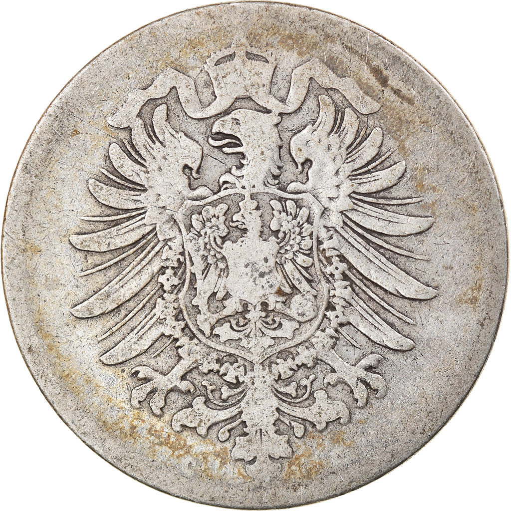 Coin, GERMANY - EMPIRE, Wilhelm I, Mark, 1875, Frankfurt, VF(20-25), Silver