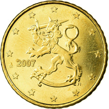 Finland, 50 Euro Cent, 2007, AU(55-58), Brass, KM:128