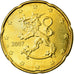 Finland, 20 Euro Cent, 2007, AU(55-58), Brass, KM:127
