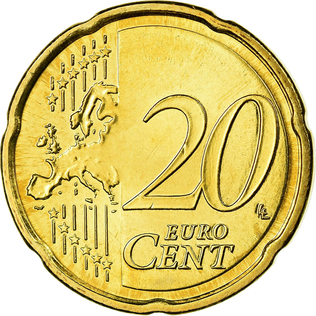 Finland, 20 Euro Cent, 2007, AU(55-58), Brass, KM:127