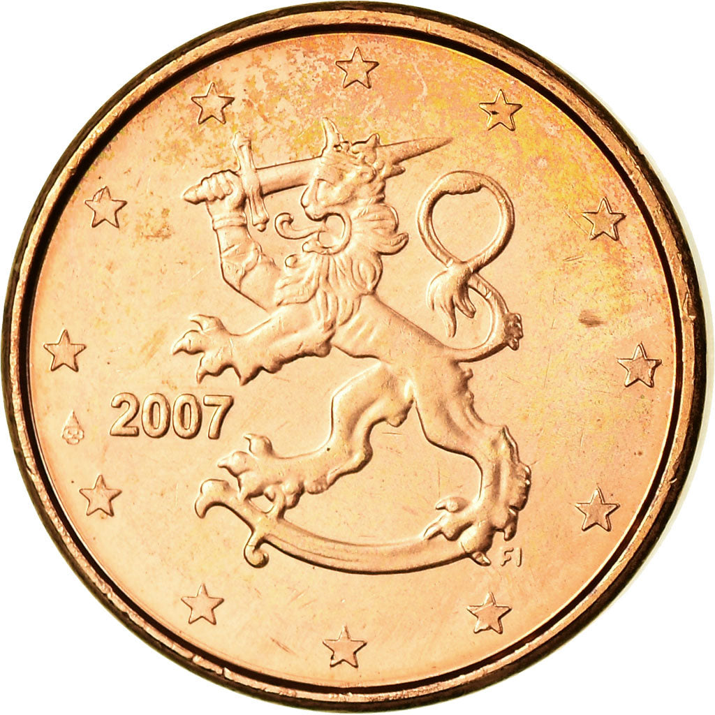 Finland, Euro Cent, 2007, AU(55-58), Copper Plated Steel, KM:98