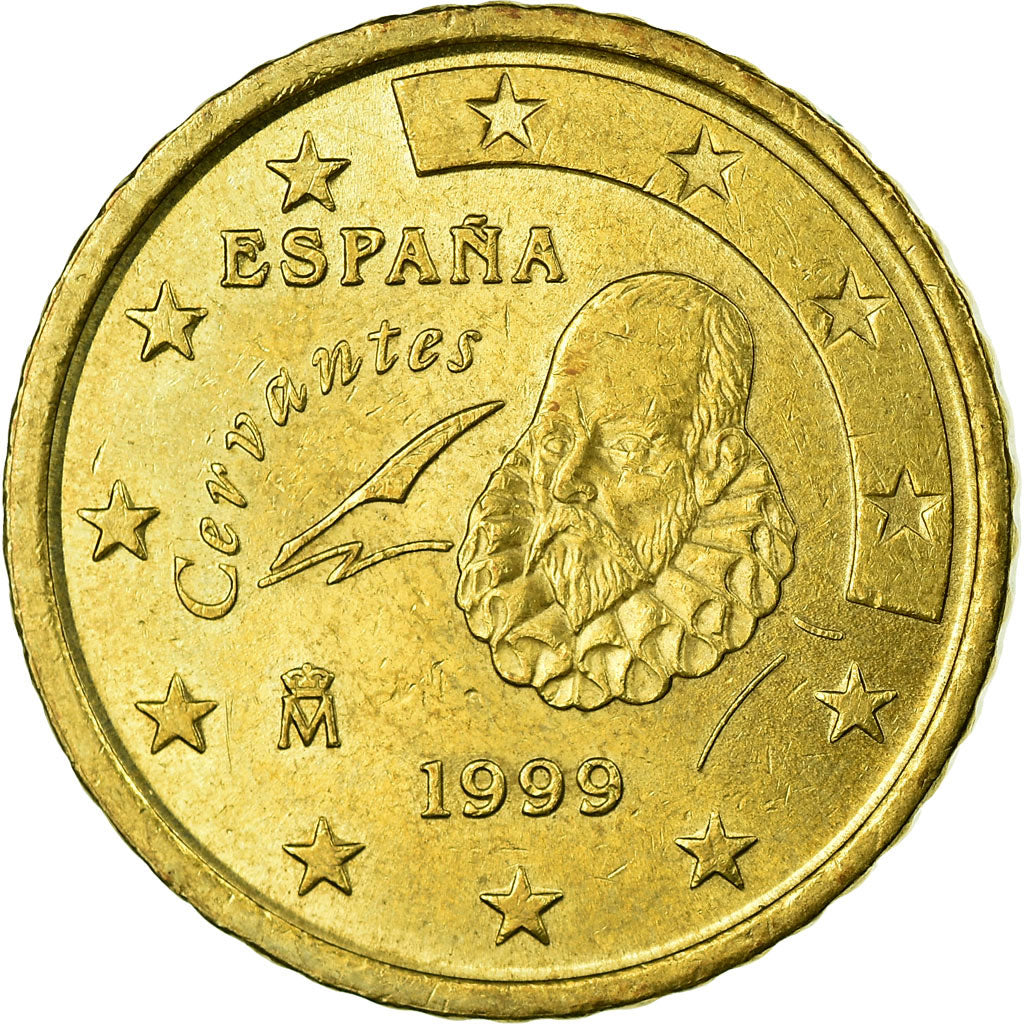 Spagna, 50 Euro Cent, 1999, BB, Ottone, KM:1045