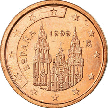 Spain, 2 Euro Cent, 1999, EF(40-45), Copper Plated Steel, KM:1041