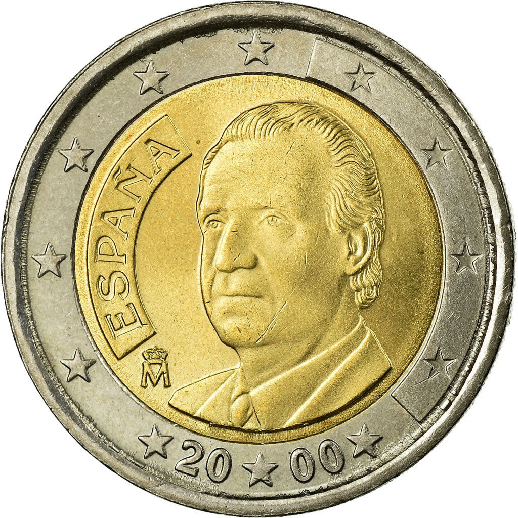 Spain, 2 Euro, 2000, EF(40-45), Bi-Metallic, KM:1047