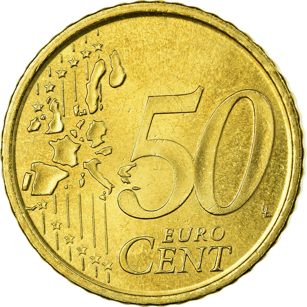 Spain, 50 Euro Cent, 2000, EF(40-45), Brass, KM:1045