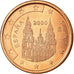 Spanje, 5 Euro Cent, 2000, ZF, Copper Plated Steel, KM:1042
