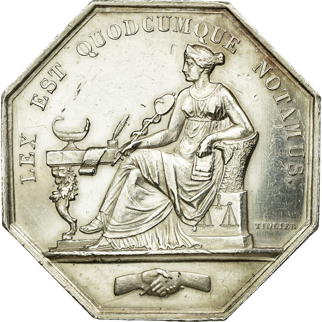 France, Token, Notary, AU(50-53), Silver, Lerouge:59