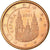 España, Euro Cent, 2001, MBC, Cobre chapado en acero, KM:1040