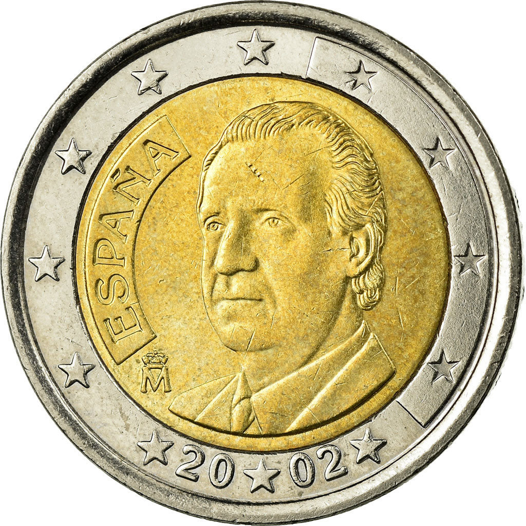 Spain, 2 Euro, 2002, EF(40-45), Bi-Metallic, KM:1047