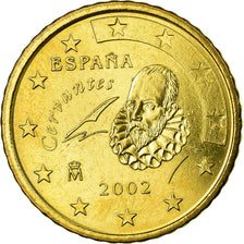Spain, 50 Euro Cent, 2002, AU(55-58), Brass, KM:1045