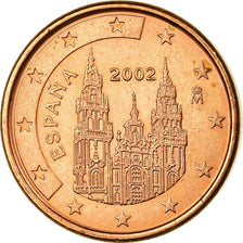 Spain, Euro Cent, 2002, EF(40-45), Copper Plated Steel, KM:1040