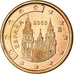 Spain, Euro Cent, 2003, EF(40-45), Copper Plated Steel, KM:1040
