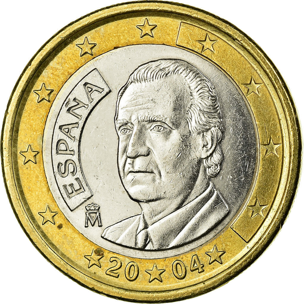 Spain, Euro, 2004, EF(40-45), Bi-Metallic, KM:1046