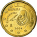 Spain, 20 Euro Cent, 2004, EF(40-45), Brass, KM:1044
