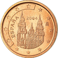 Spain, 2 Euro Cent, 2004, AU(55-58), Copper Plated Steel, KM:1041