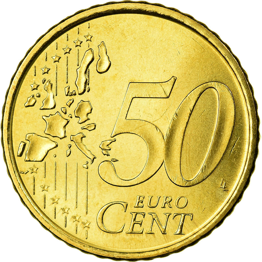 Spain, 50 Euro Cent, 2005, AU(55-58), Brass, KM:1045