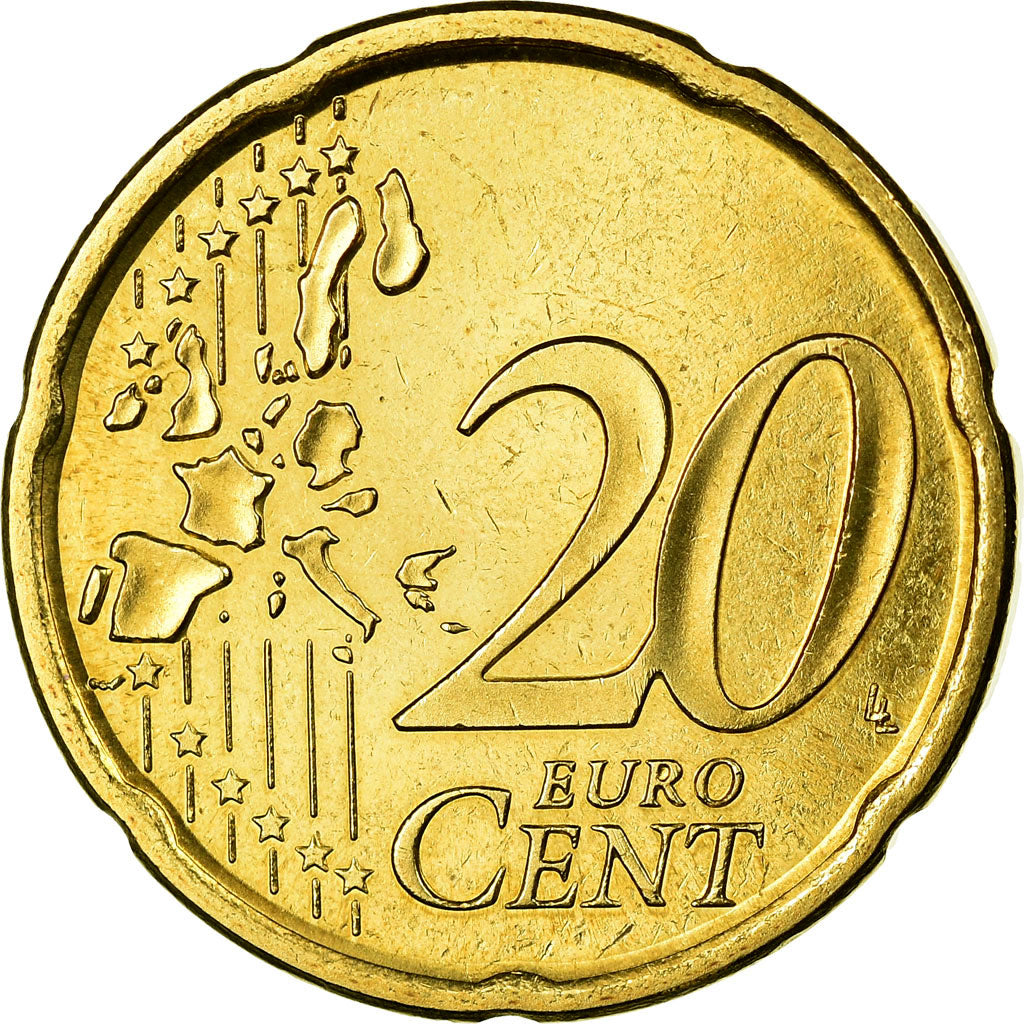 Spagna, 20 Euro Cent, 2005, BB, Ottone, KM:1044