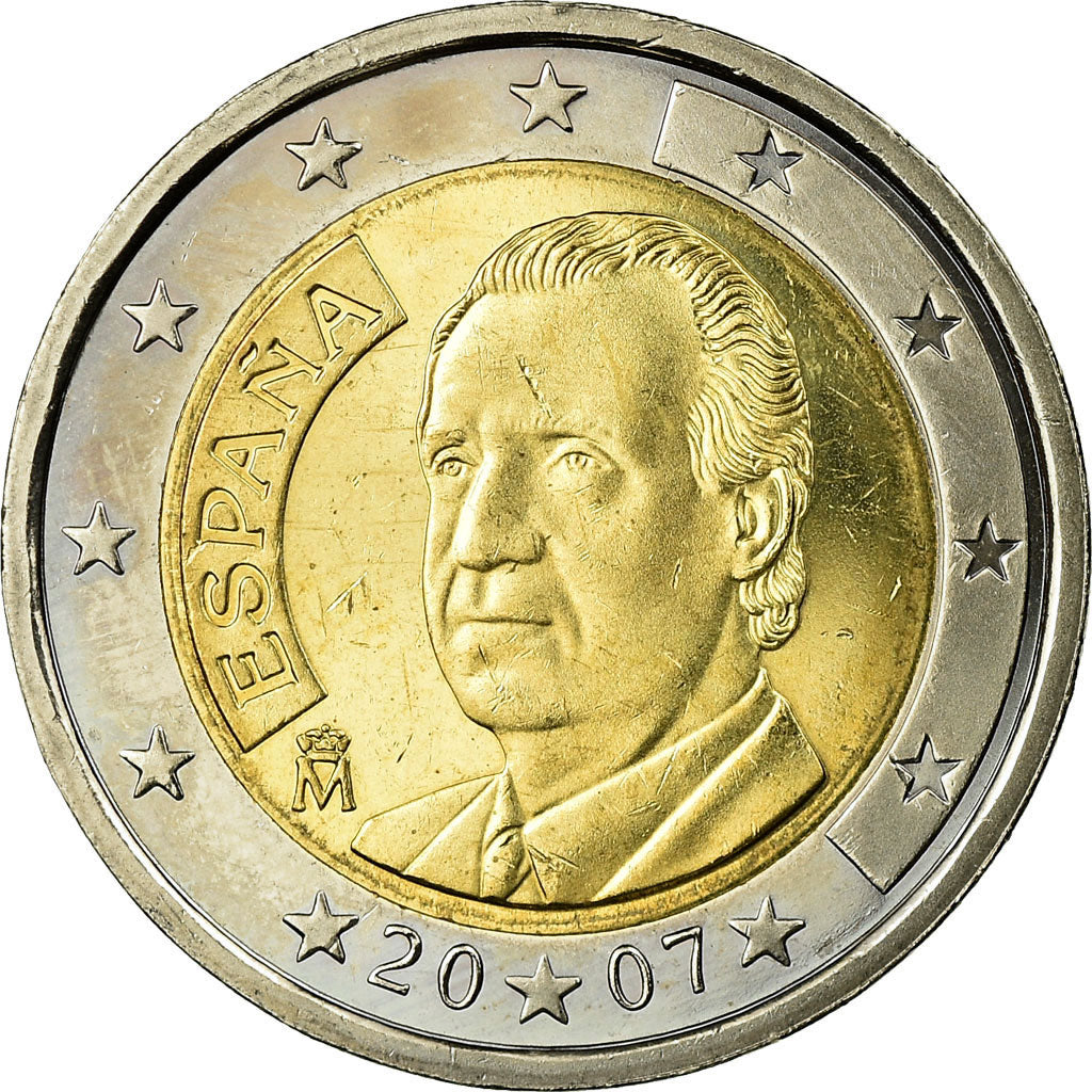 Spain, 2 Euro, 2007, AU(55-58), Bi-Metallic, KM:1074