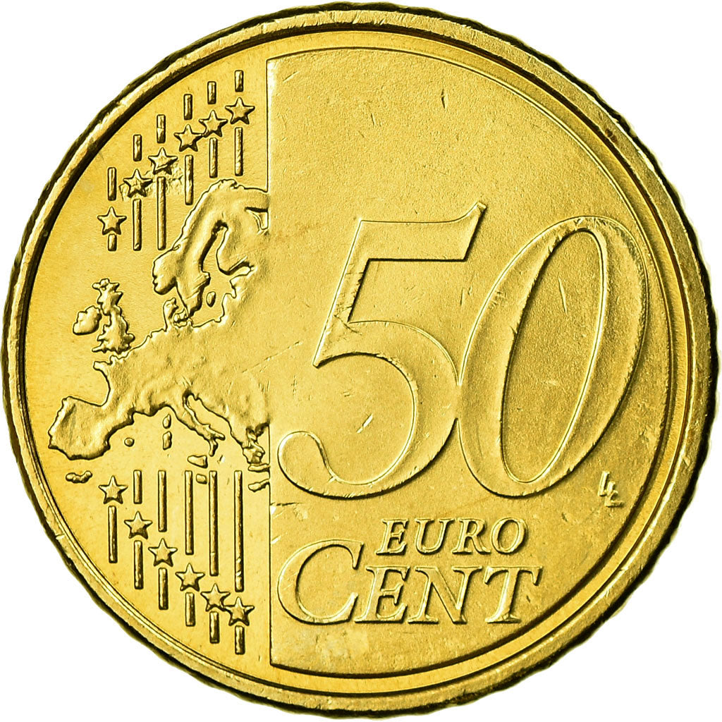 Spain, 50 Euro Cent, 2007, AU(55-58), Brass, KM:1072