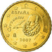 Spagna, 10 Euro Cent, 2007, SPL-, Ottone, KM:1070