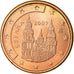 Spagna, Euro Cent, 2007, SPL-, Acciaio placcato rame, KM:1040