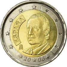Hiszpania, 2 Euro, 2008, Madrid, AU(55-58), Bimetaliczny, KM:1074