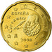 Hiszpania, 20 Euro Cent, 2008, Madrid, AU(55-58), Mosiądz, KM:1071