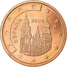 Spain, 2 Euro Cent, 2008, AU(55-58), Copper Plated Steel, KM:1041