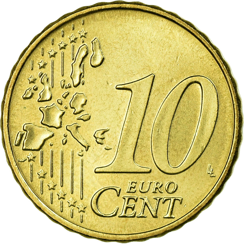 GERMANIA - REPUBBLICA FEDERALE, 10 Euro Cent, 2002, BB, Ottone, KM:210