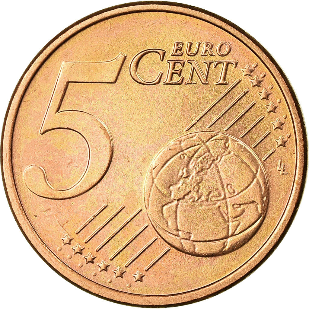 GERMANIA - REPUBBLICA FEDERALE, 5 Euro Cent, 2002, BB, Acciaio placcato rame