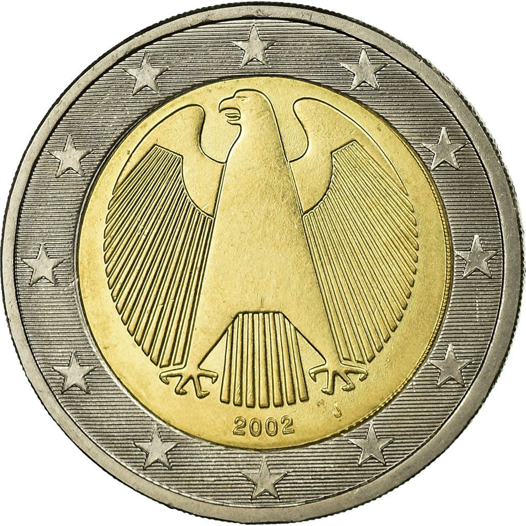 GERMANIA - REPUBBLICA FEDERALE, 2 Euro, 2002, BB, Bi-metallico, KM:214