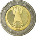 GERMANIA - REPUBBLICA FEDERALE, 2 Euro, 2002, BB, Bi-metallico, KM:214