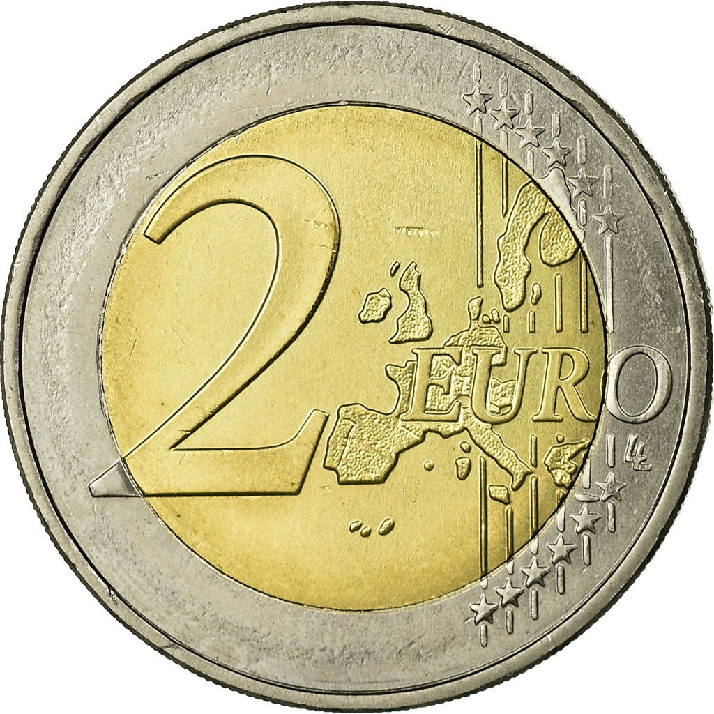 GERMANIA - REPUBBLICA FEDERALE, 2 Euro, 2002, BB, Bi-metallico, KM:214