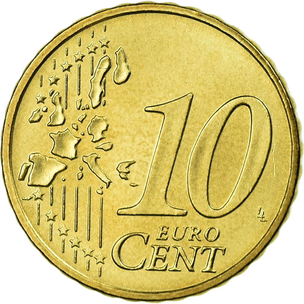 GERMANIA - REPUBBLICA FEDERALE, 10 Euro Cent, 2002, BB, Ottone, KM:210