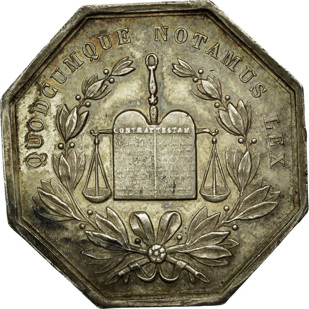 France, Token, Notary, AU(50-53), Silver, Lerouge:1