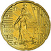 France, 20 Euro Cent, 1999, TTB, Laiton, Gadoury:5., KM:1286