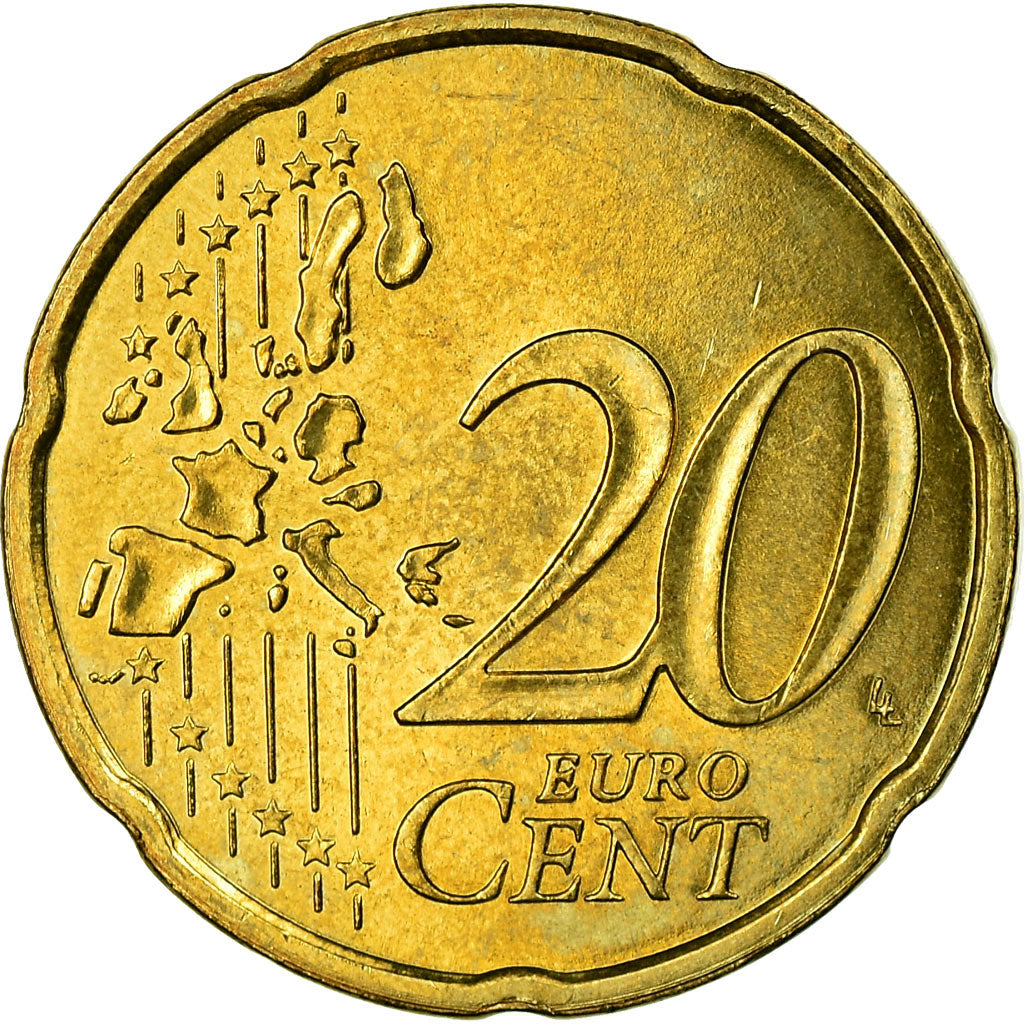 France, 20 Euro Cent, 1999, TTB, Laiton, Gadoury:5., KM:1286