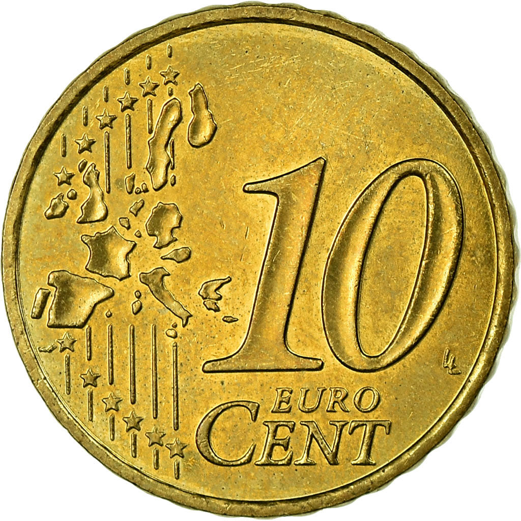 France, 10 Euro Cent, 2000, TTB, Laiton, Gadoury:4a, KM:1285