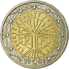 France, 2 Euro, 2001, EF(40-45), Bi-Metallic, Gadoury:8., KM:1289