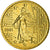 França, 50 Euro Cent, 2001, EF(40-45), Latão, Gadoury:6., KM:1287