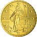 França, 10 Euro Cent, 2002, AU(55-58), Latão, Gadoury:4a, KM:1285