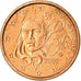 France, Euro Cent, 2002, AU(55-58), Copper Plated Steel, Gadoury:1, KM:1282