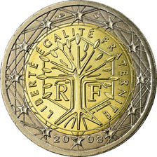 Francja, 2 Euro, 2003, AU(55-58), Bimetaliczny, Gadoury:8., KM:1289