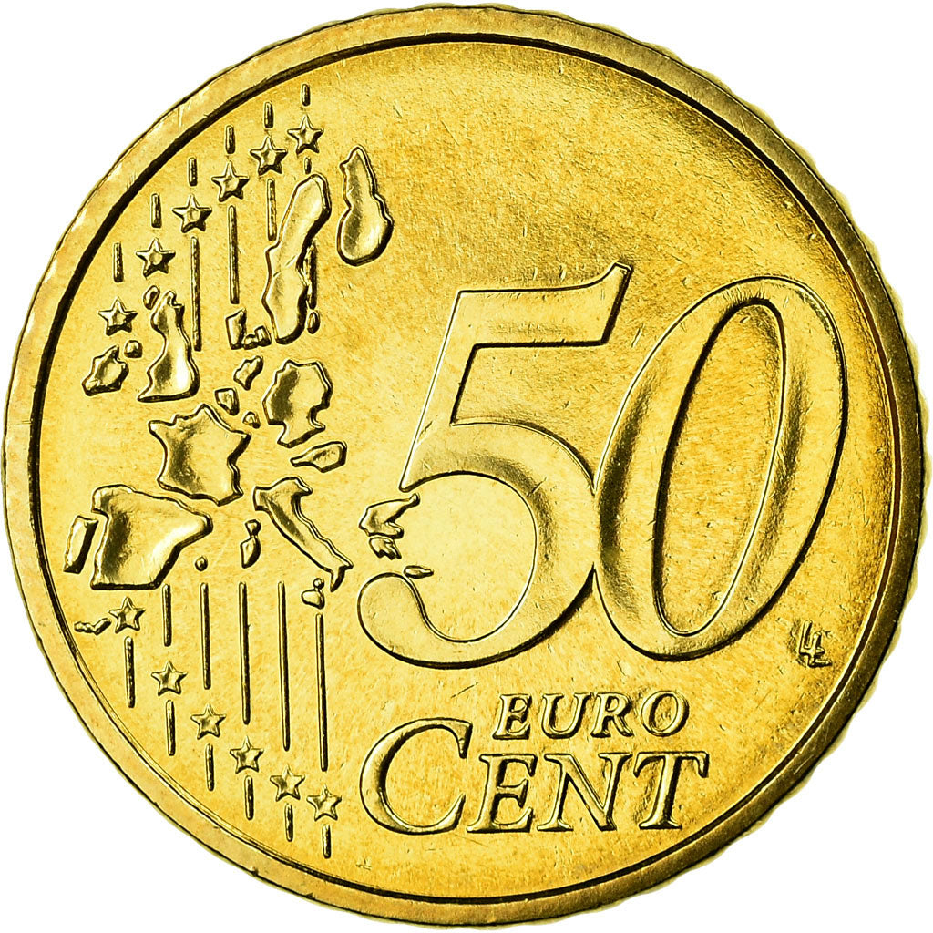 France, 50 Euro Cent, 2004, AU(55-58), Brass, Gadoury:6., KM:1287
