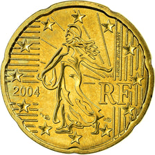 France, 20 Euro Cent, 2004, AU(55-58), Brass, Gadoury:5., KM:1286