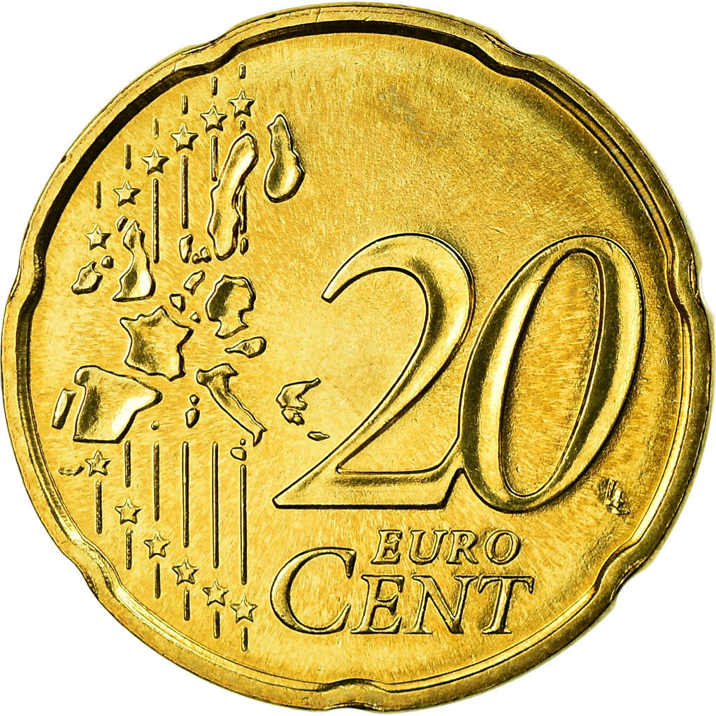 France, 20 Euro Cent, 2004, AU(55-58), Brass, Gadoury:5., KM:1286