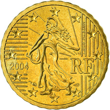 France, 10 Euro Cent, 2004, AU(55-58), Brass, Gadoury:4a, KM:1285