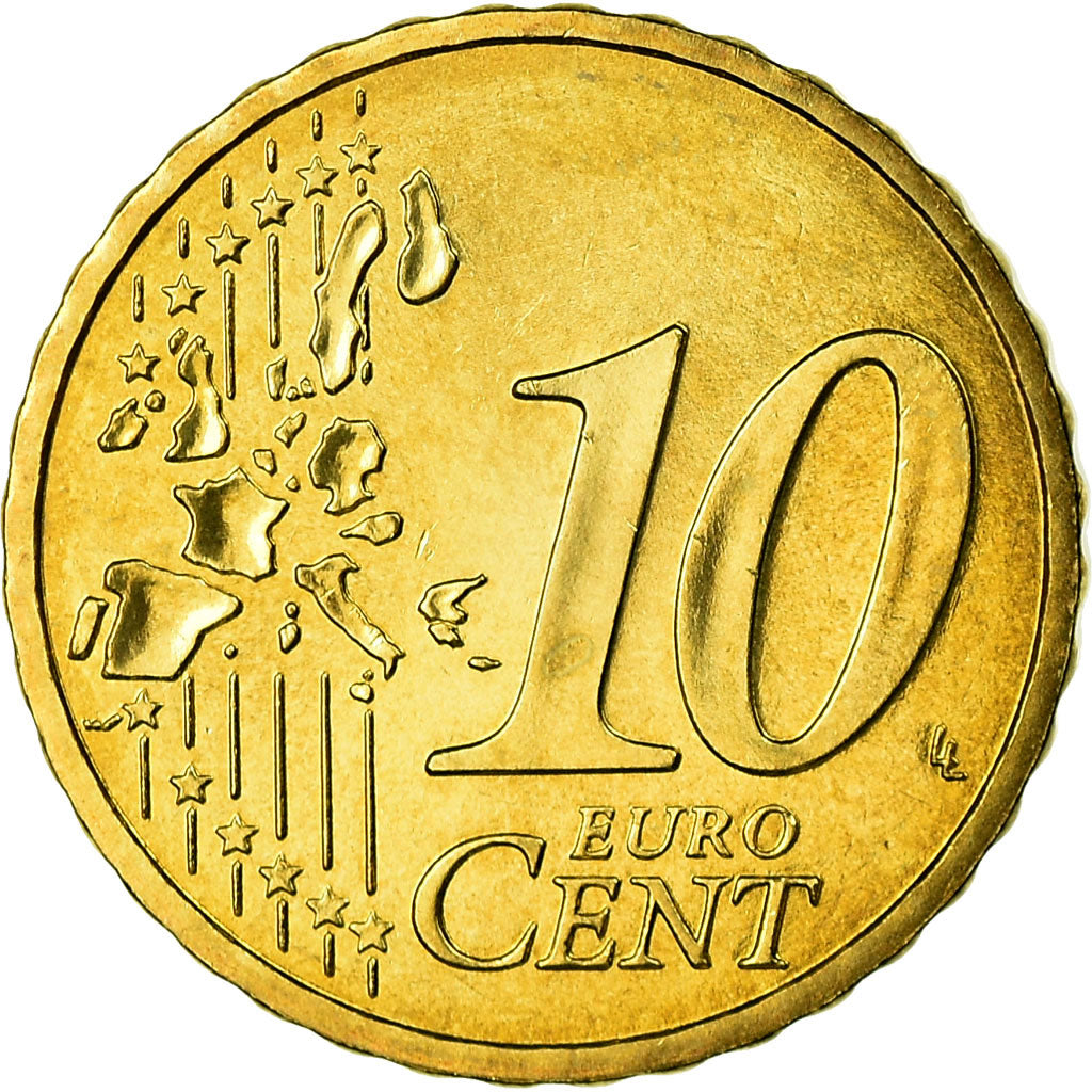 France, 10 Euro Cent, 2004, AU(55-58), Brass, Gadoury:4a, KM:1285
